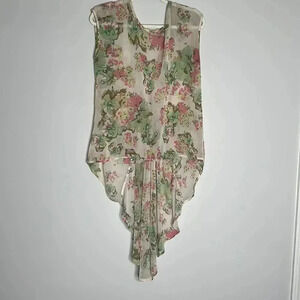 Mimi Chica Sheer Floral Top